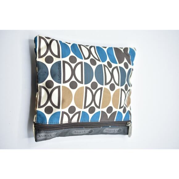 Lesportsac Pouch Single Zip Case Organizer Zipper Multi-Color Geometric Rare - Picture 2 of 6